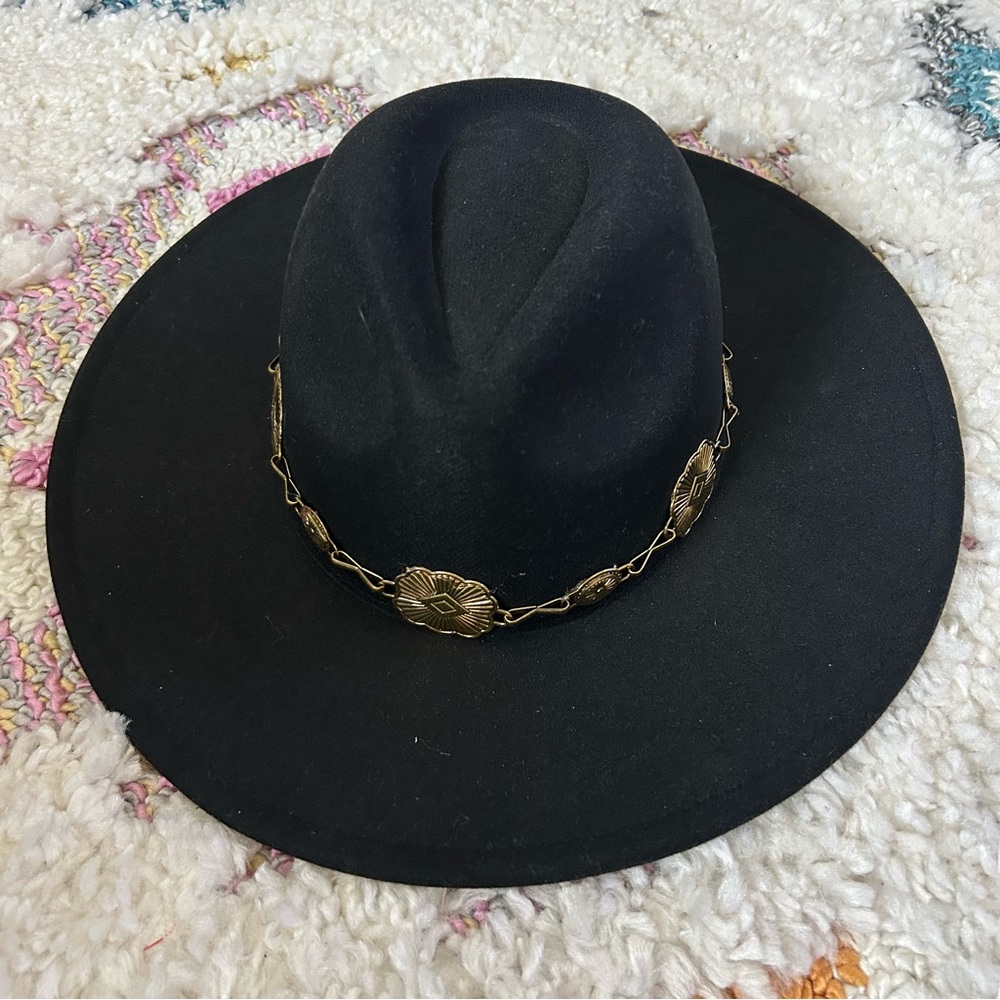 Forever 21 Black Concho Cowboy Hat